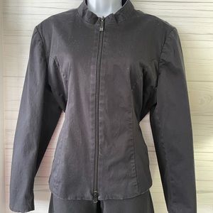 Kathy Ireland Black Full Zipper Jacket.